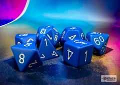 Polyhedral 7-Dice Set CHX25406 - Opaque Blue/White